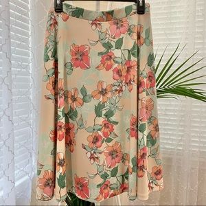 ROZ & ALI Floral Midi Skirt (Size M)